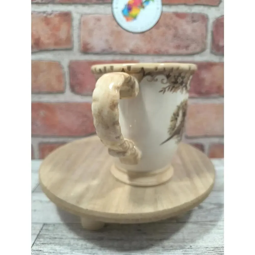 Cracker Barrel Susan Winget Coffee Mug Tea Cup Stoneware Pheasants Replacement